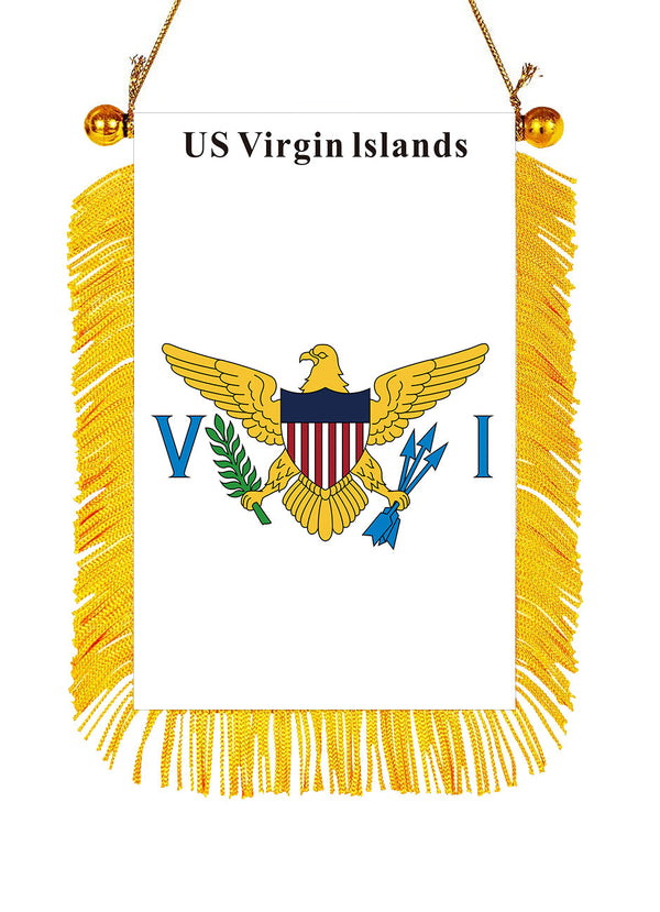 USVI Rearview Mirror Flag - CaribeHeart Virgin Islands